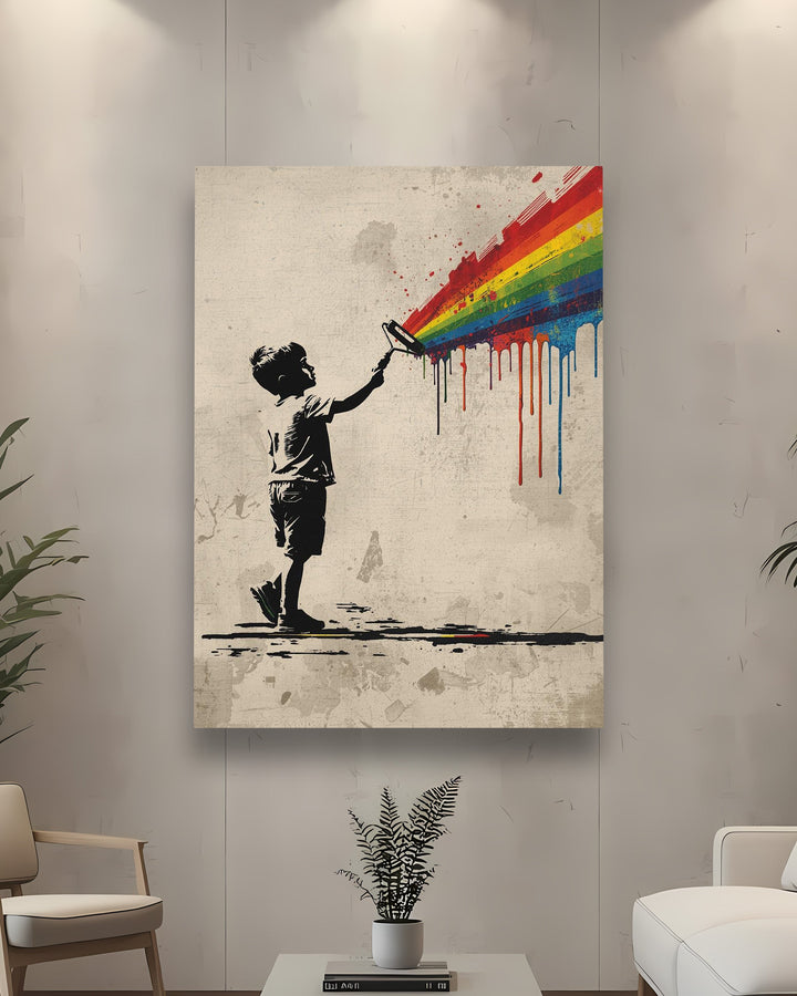 Quadro su tela da parete - Pronto da appendere - Kid