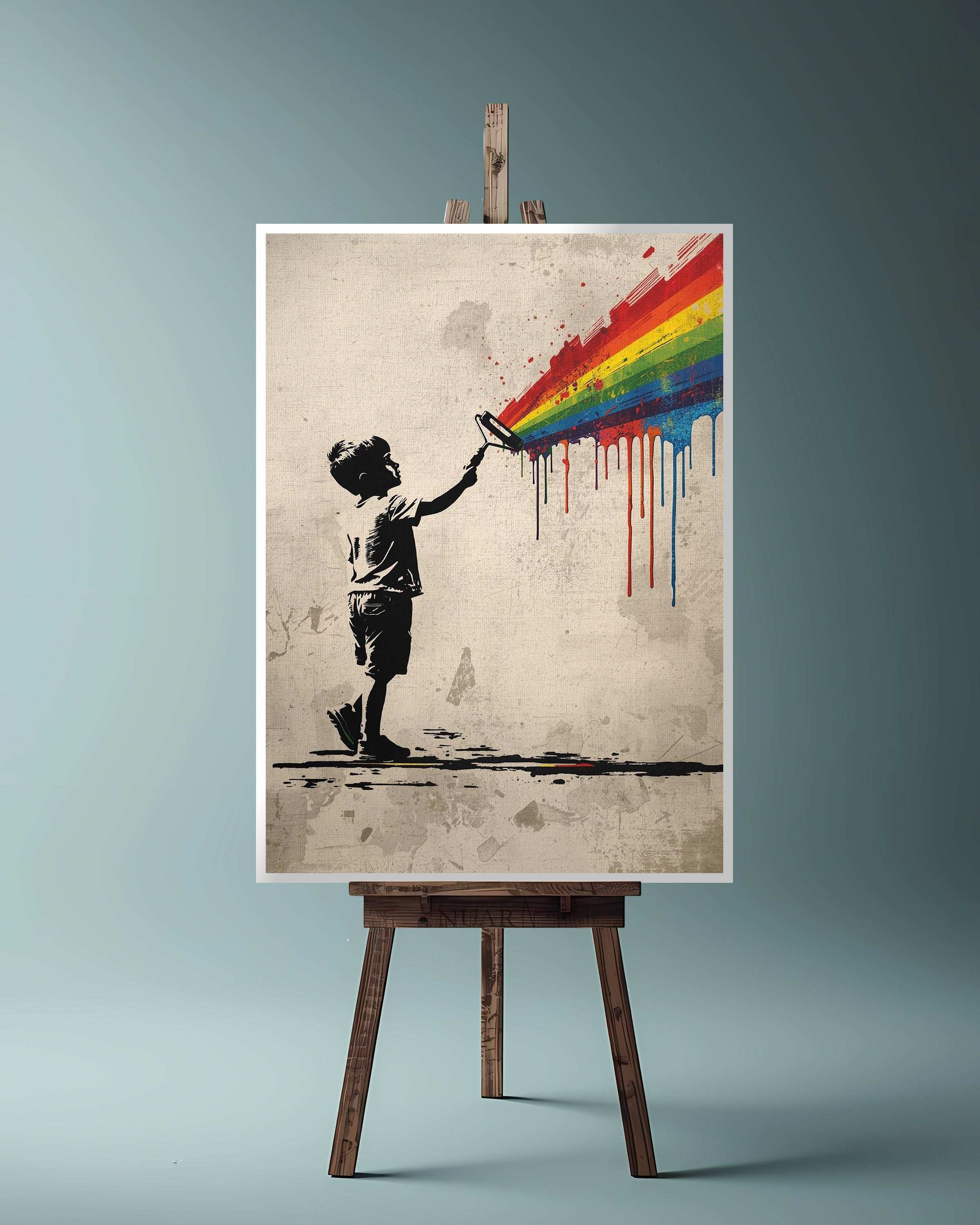 Quadro su tela da parete - Pronto da appendere - Kid