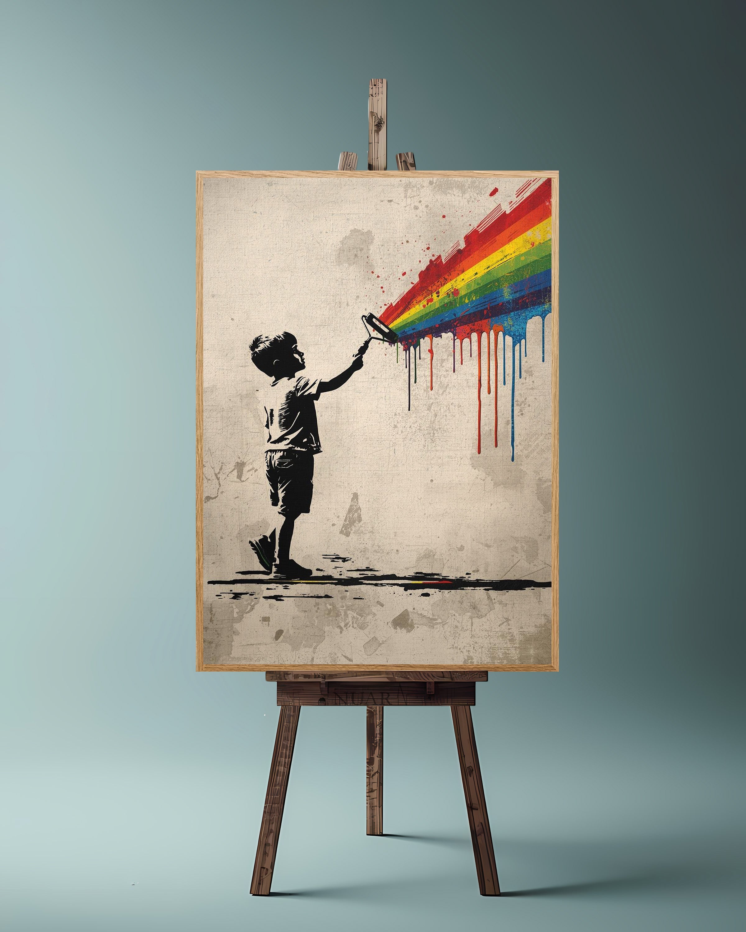 Quadro su tela da parete - Pronto da appendere - Kid