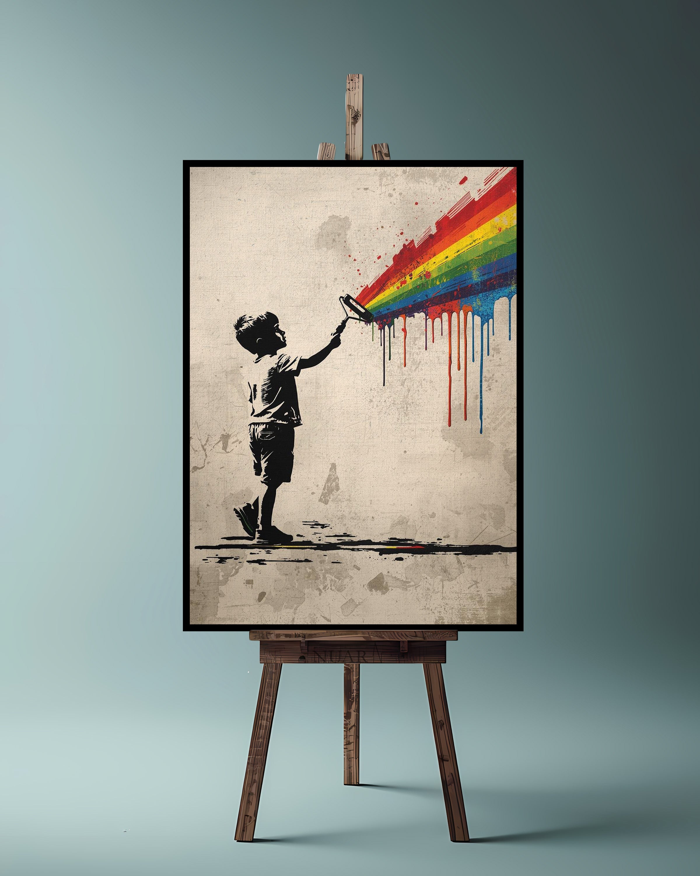 Quadro su tela da parete - Pronto da appendere - Kid