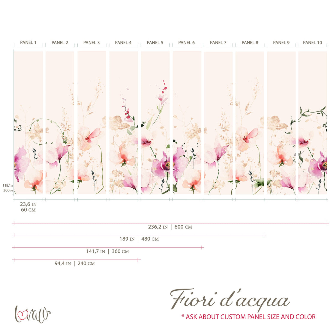 Murale - Fiori d'acqua