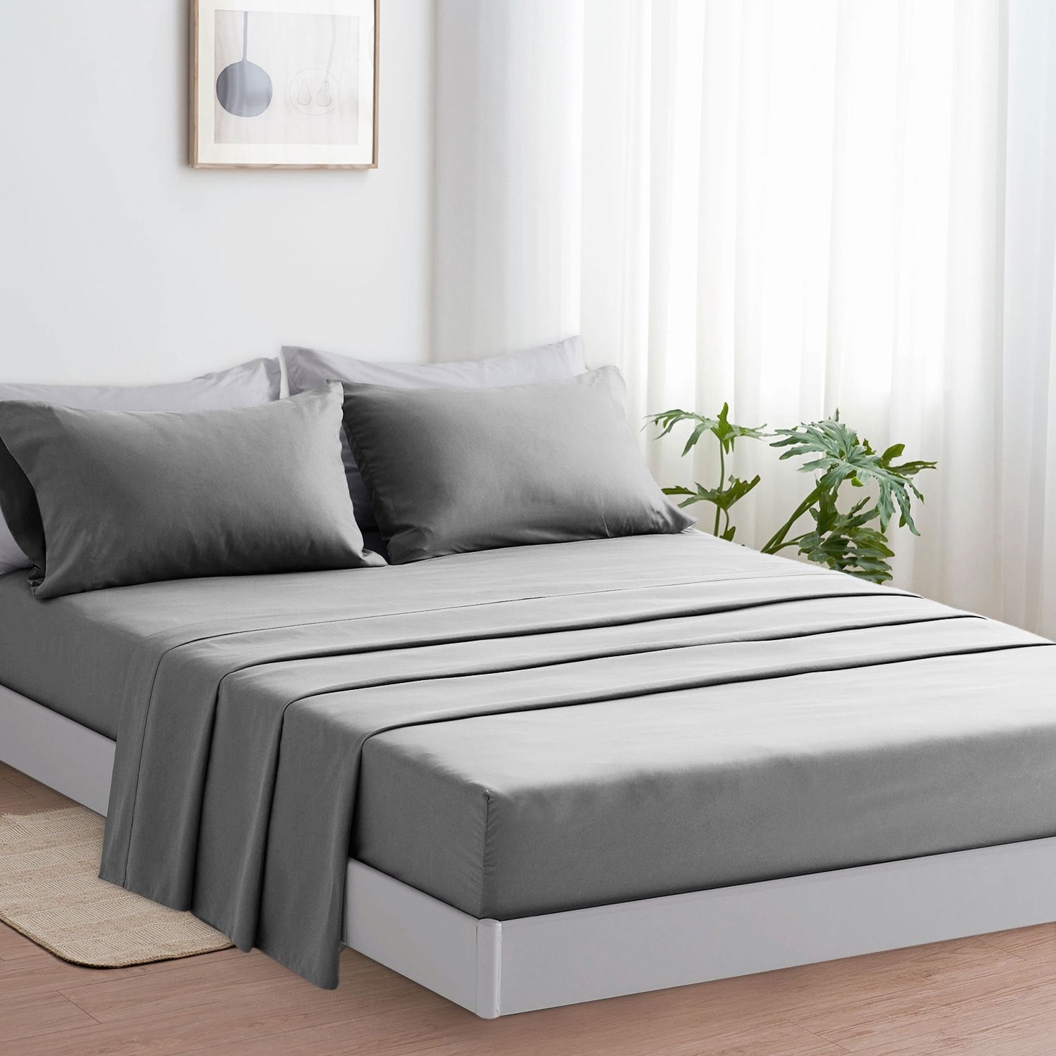 Completo Lenzuola 3/4 Pezzi in Microfibra - Lenzuolo con Angoli