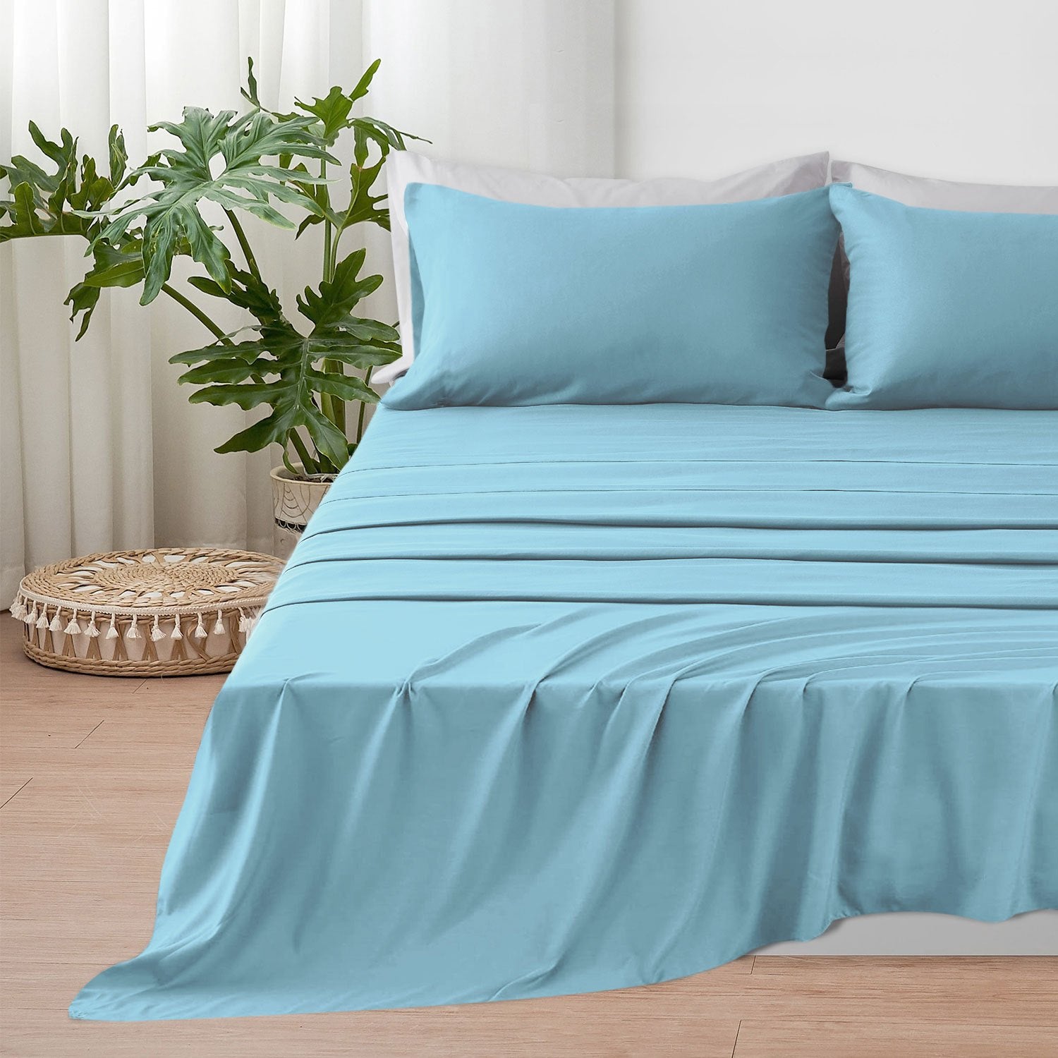 Completo Lenzuola 3/4 Pezzi in Microfibra - Lenzuolo con Angoli