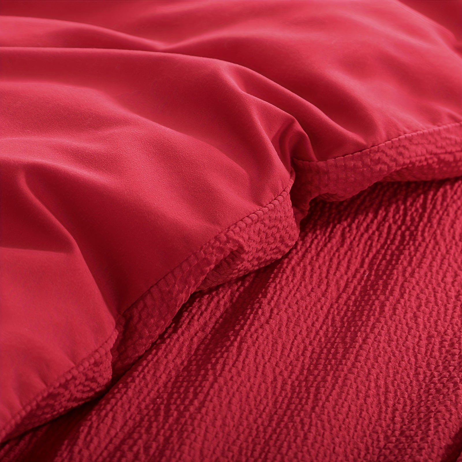 2/3pcs Seersucker Bedding Set, Soft Solid Color Brushed Microfiber Duvet Cover with Pillowcase 80x80cm, Modern & Easy Care