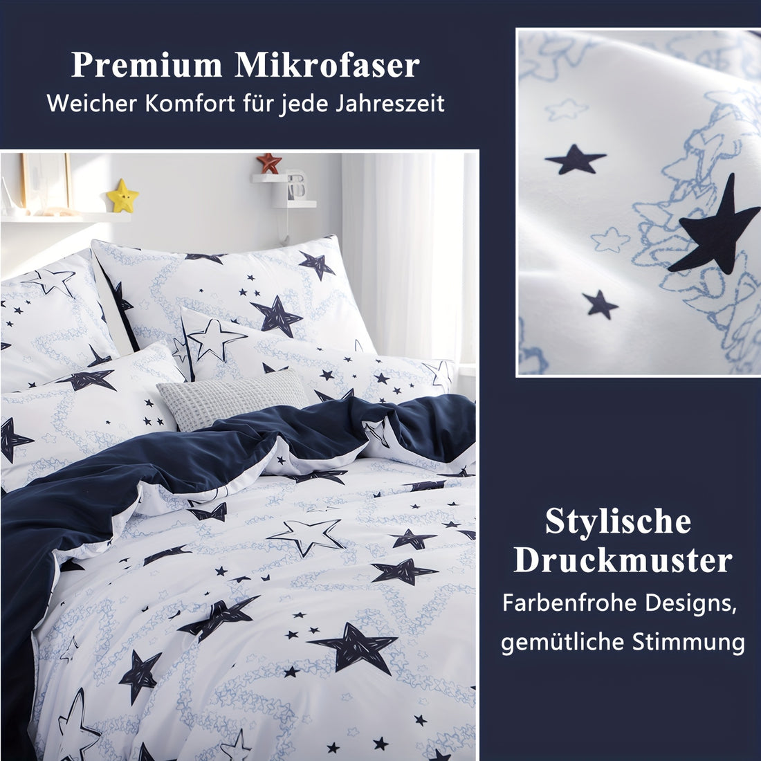 Copripiumino Stars in microfibra