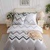 2/3pcs Modern Geometric Print Duvet Cover Set - Soft, Comfortable, Machine Washable, Zipper Closure, Premium Microfiber, All-Season Use, Black & White Design, Includes 1 Duvet Cover and 2 Pillowcases, Bedding Accessories | Mo
