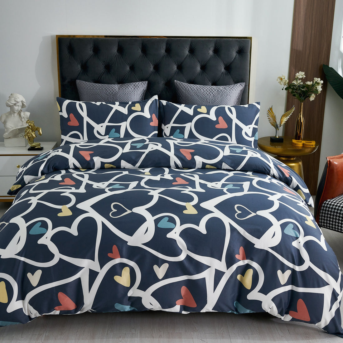 Set copripiumino – 3 pezzi: copripiumino, lenzuolo con angoli e 1 federa