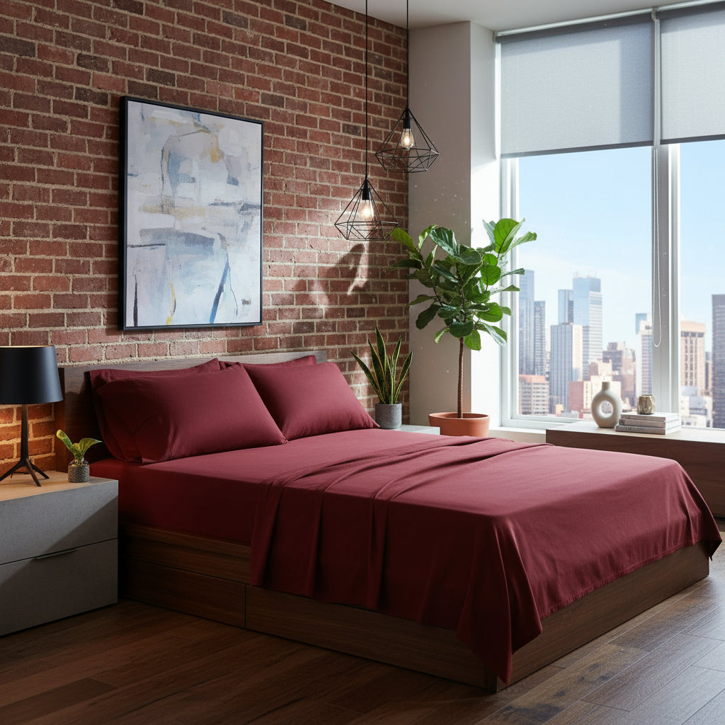 Completo Lenzuola 3/4 Pezzi in Microfibra - Lenzuolo con Angoli