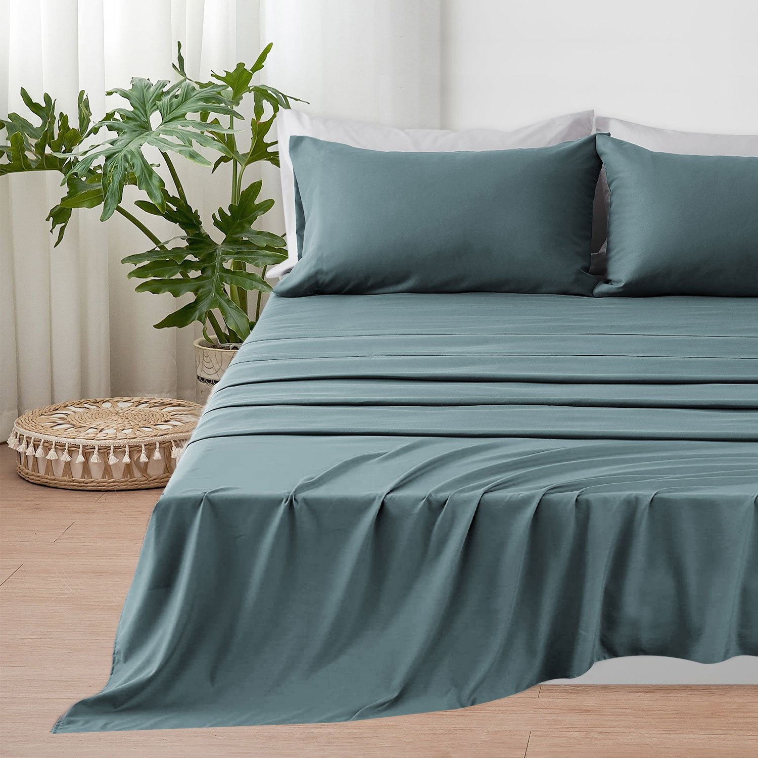 Completo Lenzuola 3/4 Pezzi in Microfibra - Lenzuolo con Angoli