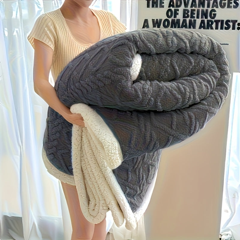 Coperta in pelliccia sintetica con trama jacquard - Ipoallergenica