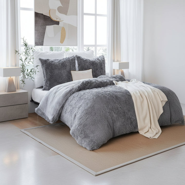 Set 2/3 Pezzi in Pile vellutato effetto pelliccia