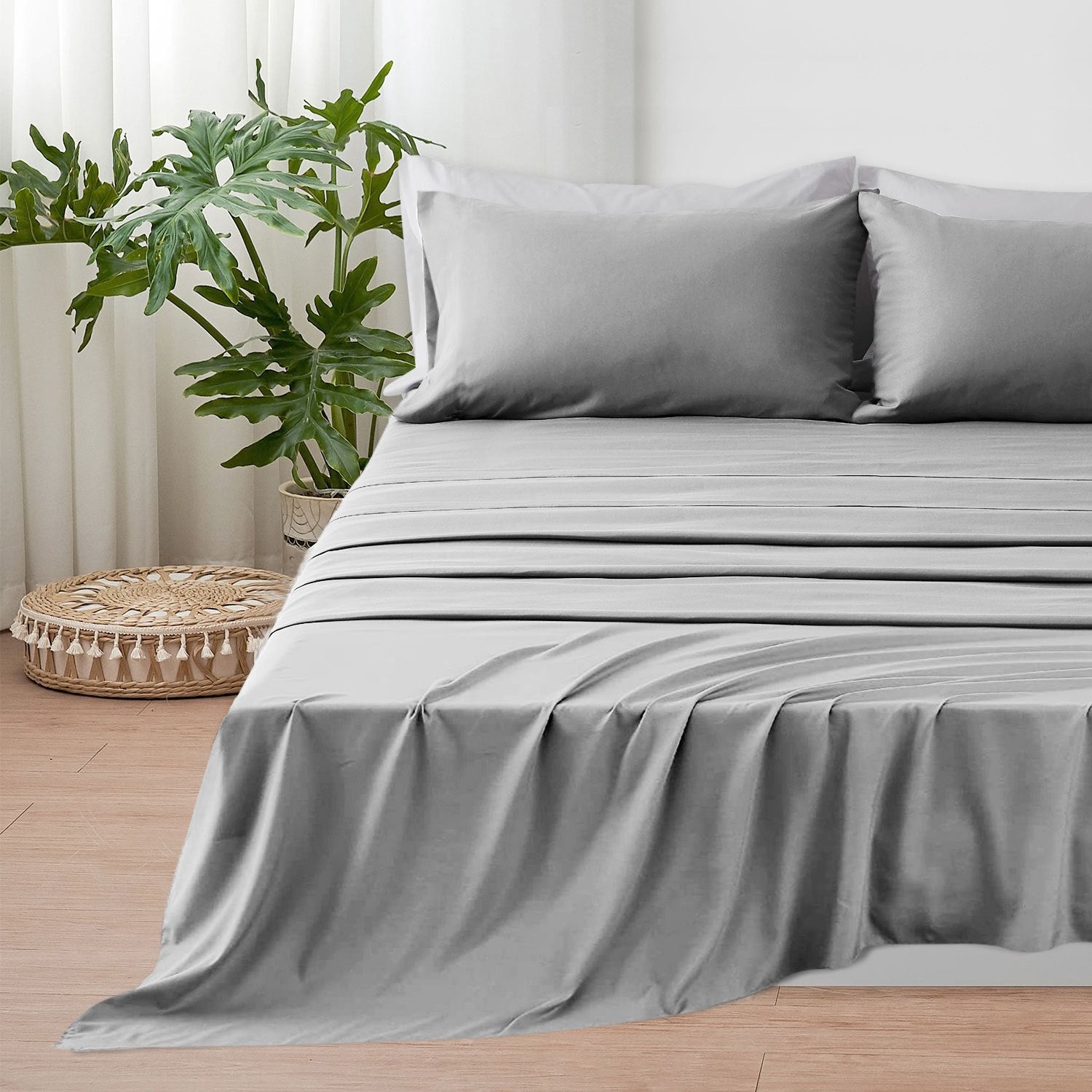 Completo Lenzuola 3/4 Pezzi in Microfibra - Lenzuolo con Angoli