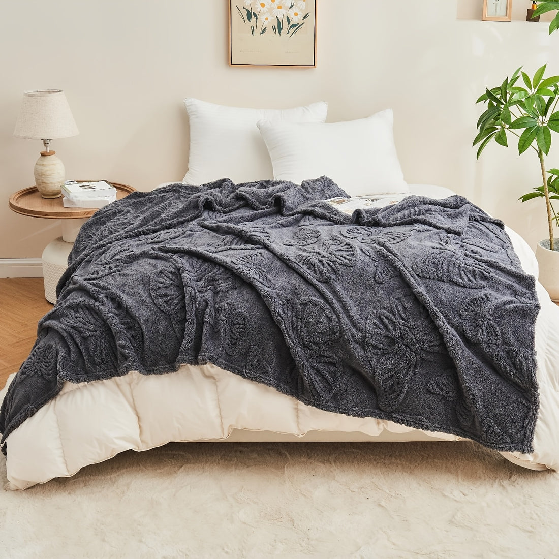 Coperta trapuntata 3D di alta qualità - Pile di flanella testurizzato