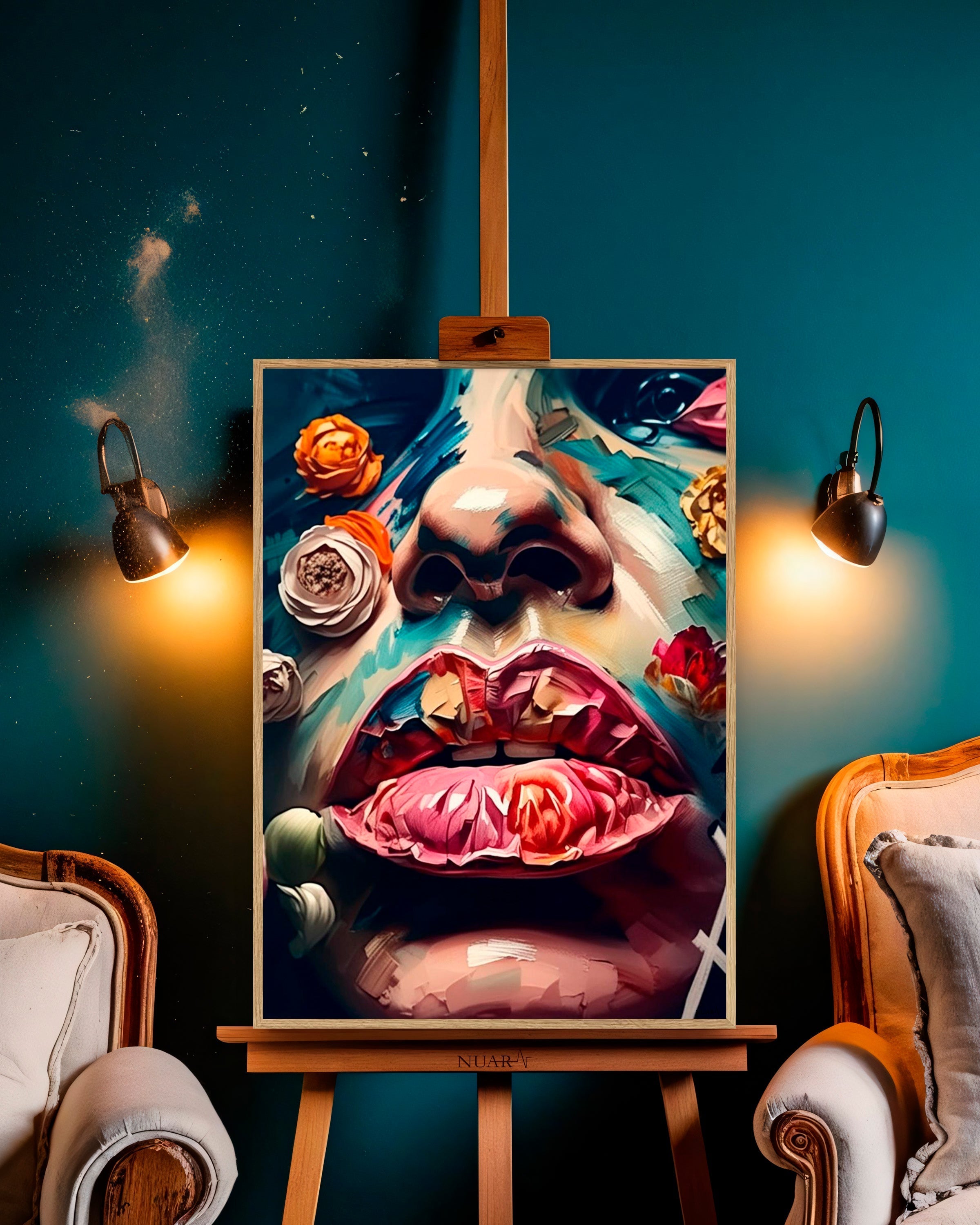 Quadro su tela da parete - Pronto da appendere - Bocca di Rosa