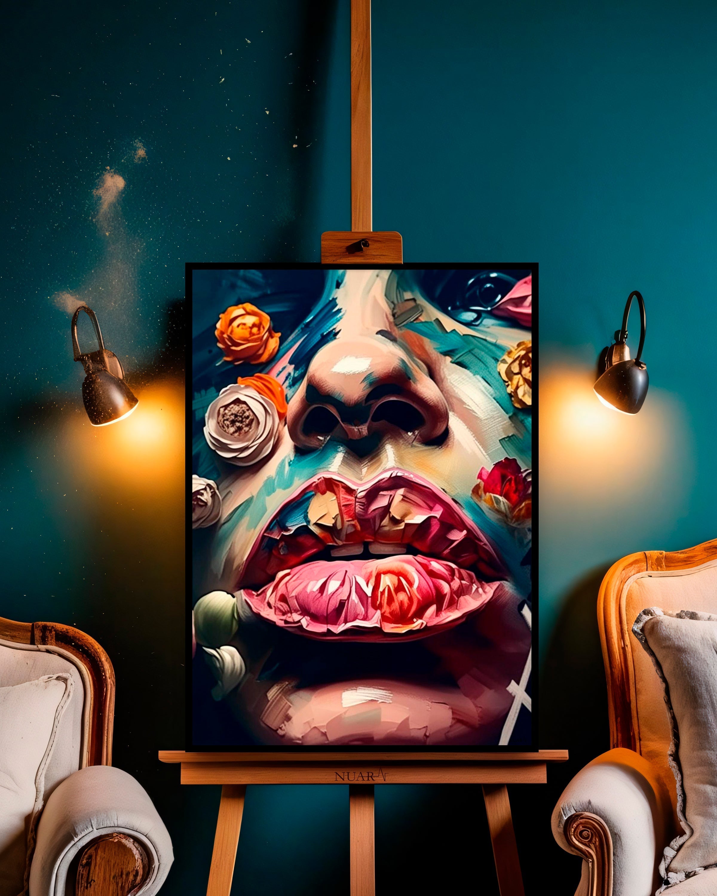 Quadro su tela da parete - Pronto da appendere - Bocca di Rosa