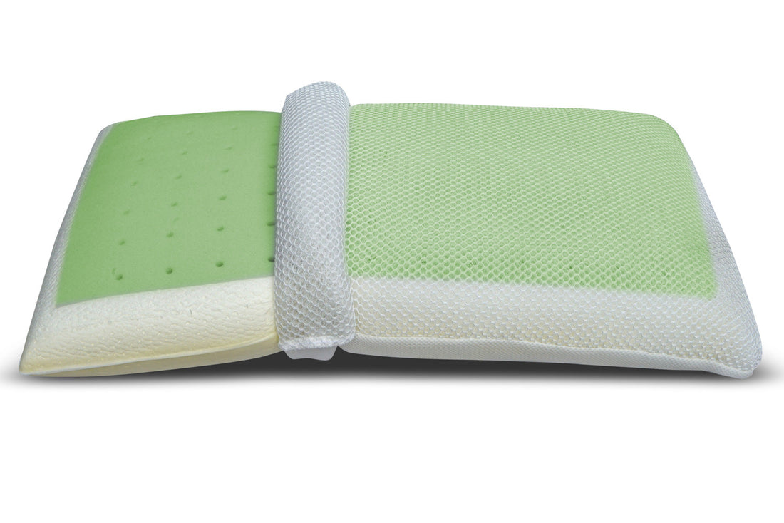 Cuscino saponetta in memory foam ad alta densità con inserto in Aloe e fodera 3d - Aromatizzato Aloe