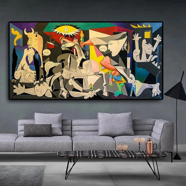 Quadro su tela da parete - Pronto da appendere - Guernica Colorata