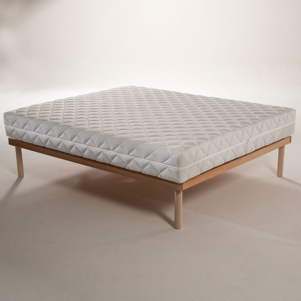 Kit Materasso Memory rigido alto 20 cm con tessuto antimicrobico e Rete a Doghe - Memory 15+3