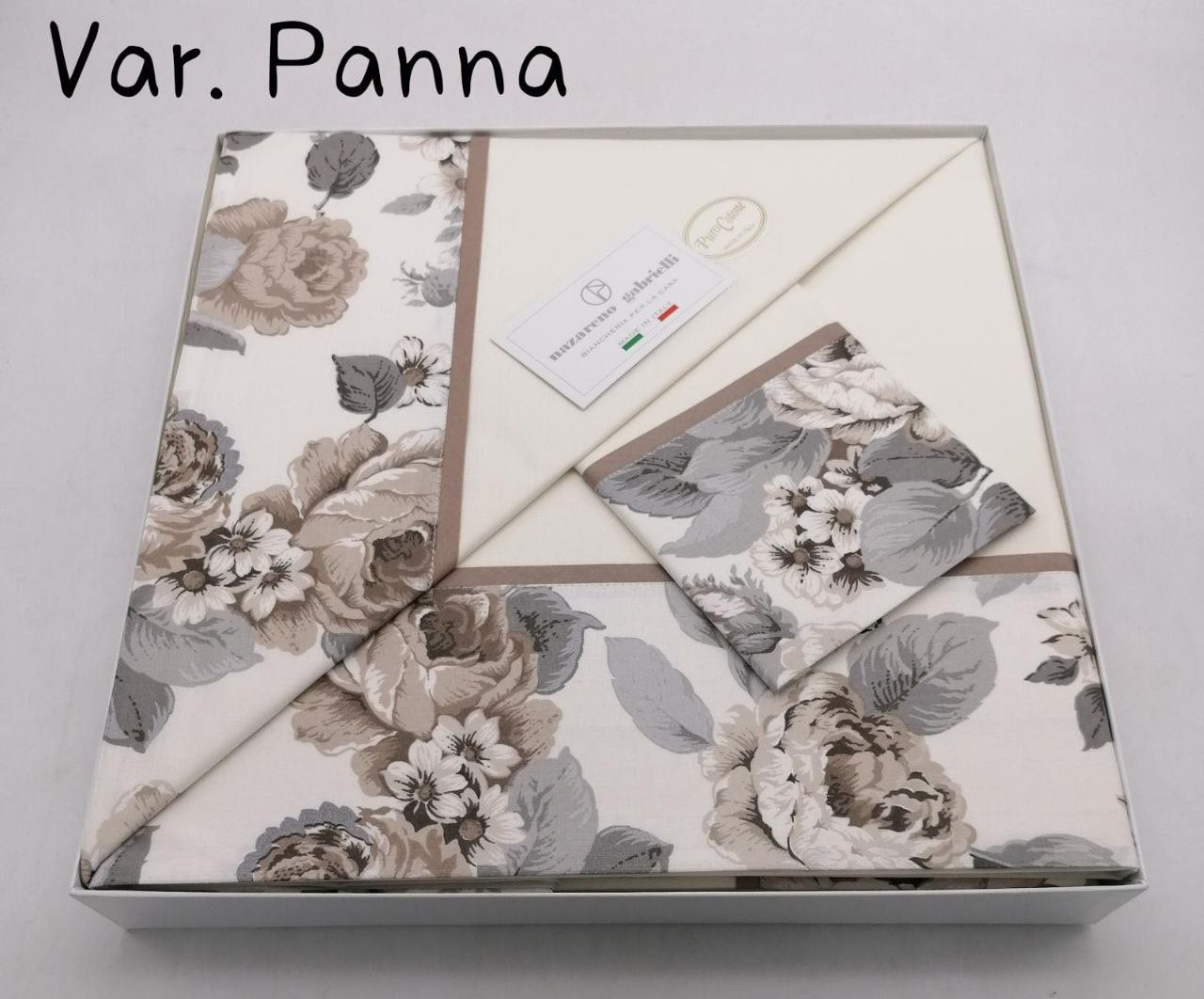 Completo lenzuola Nazareno Gabrielli con balza stampata