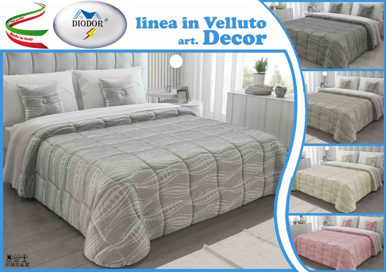 Nuova Trapunta Diodor in Morbidissimo Velluto Jacquard Inciso