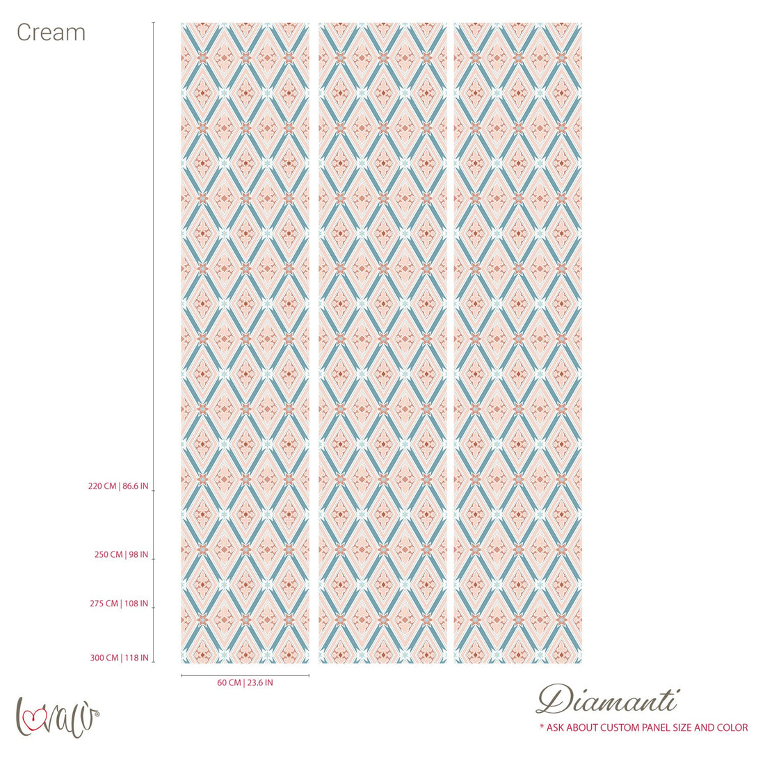 Carta da parati - Diamanti cream