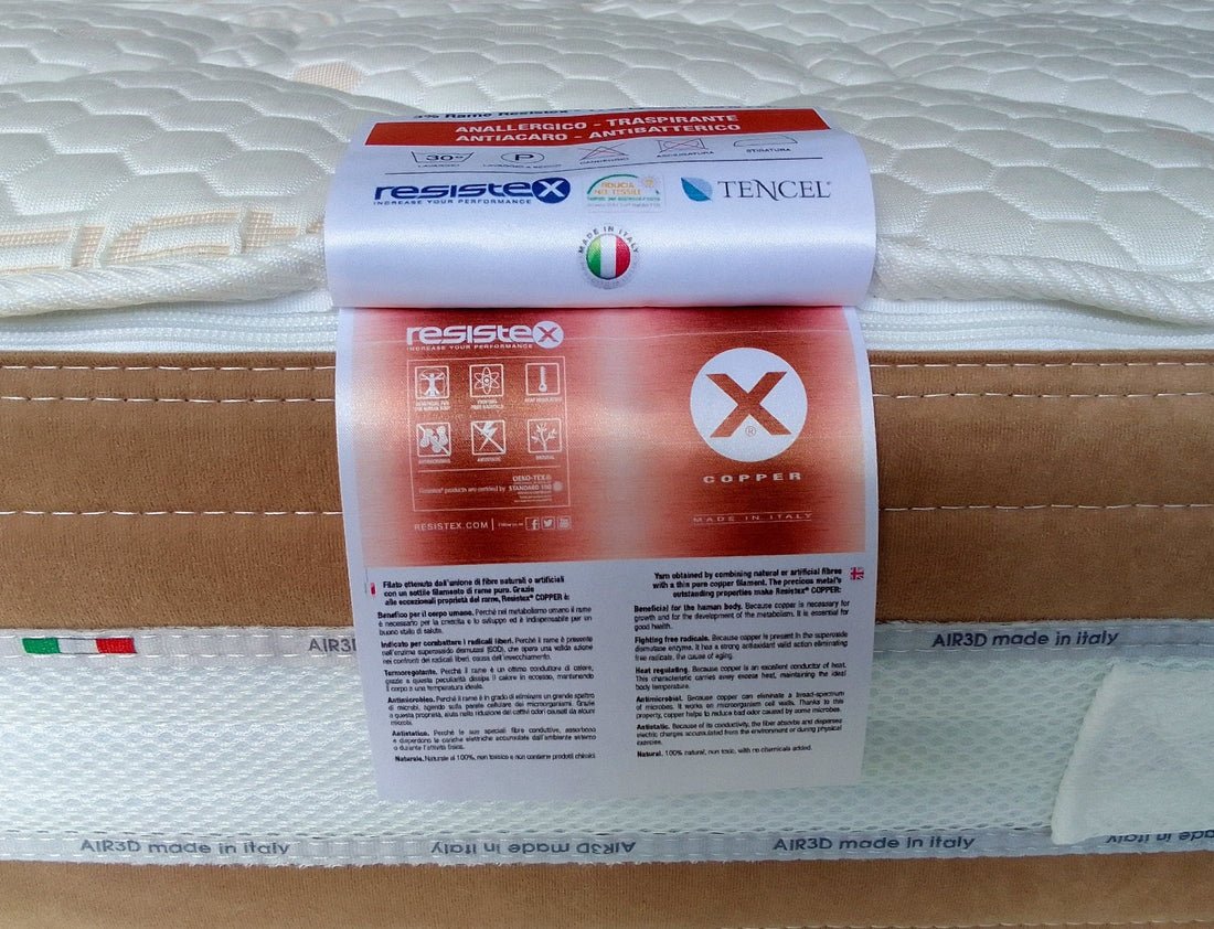 Materasso Rame Terapy in Memory gel H22 con 3D sul lato Estivo - TRIO RAME