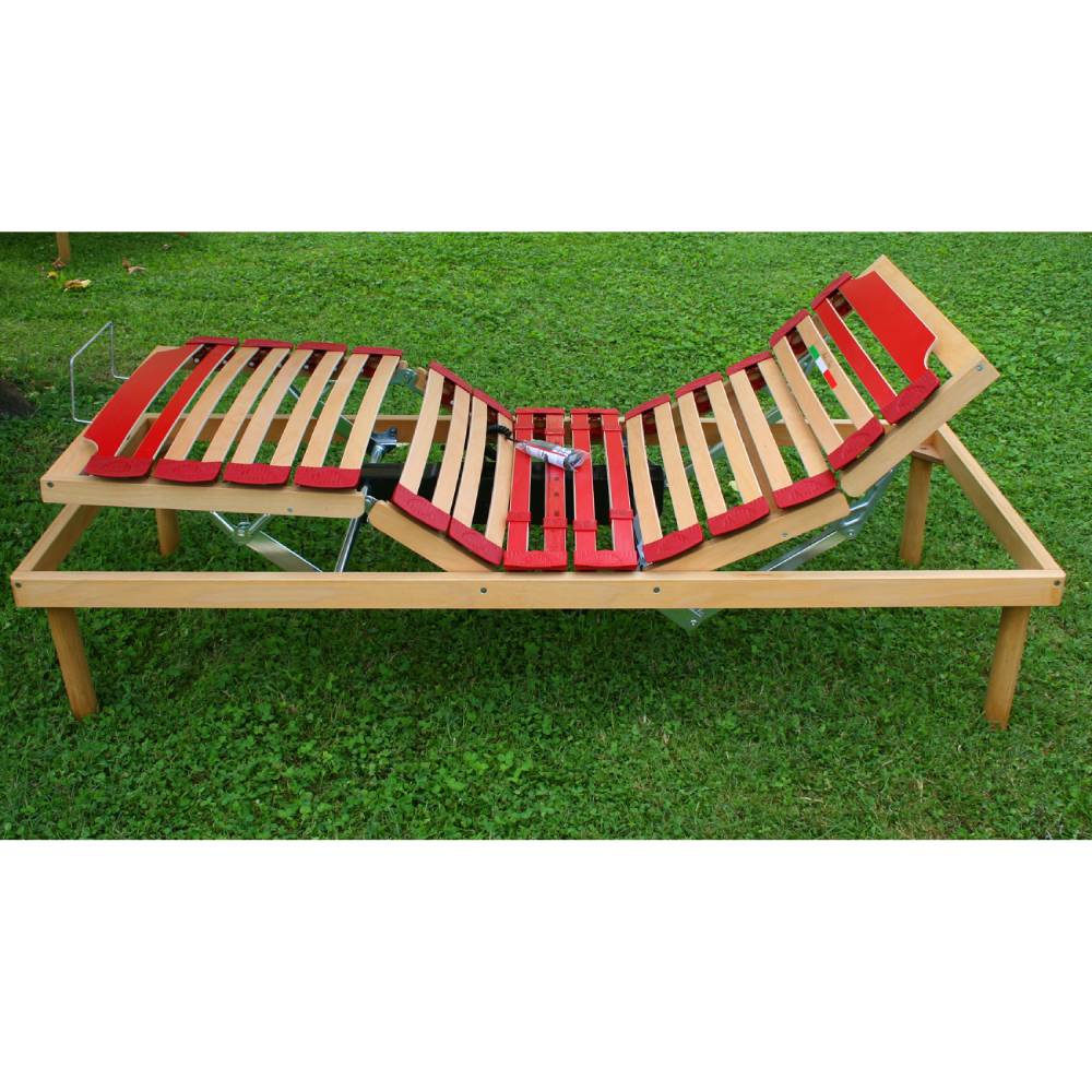 Rete letto a doghe in legno motorizzata con alzate personalizzabili - Venere E