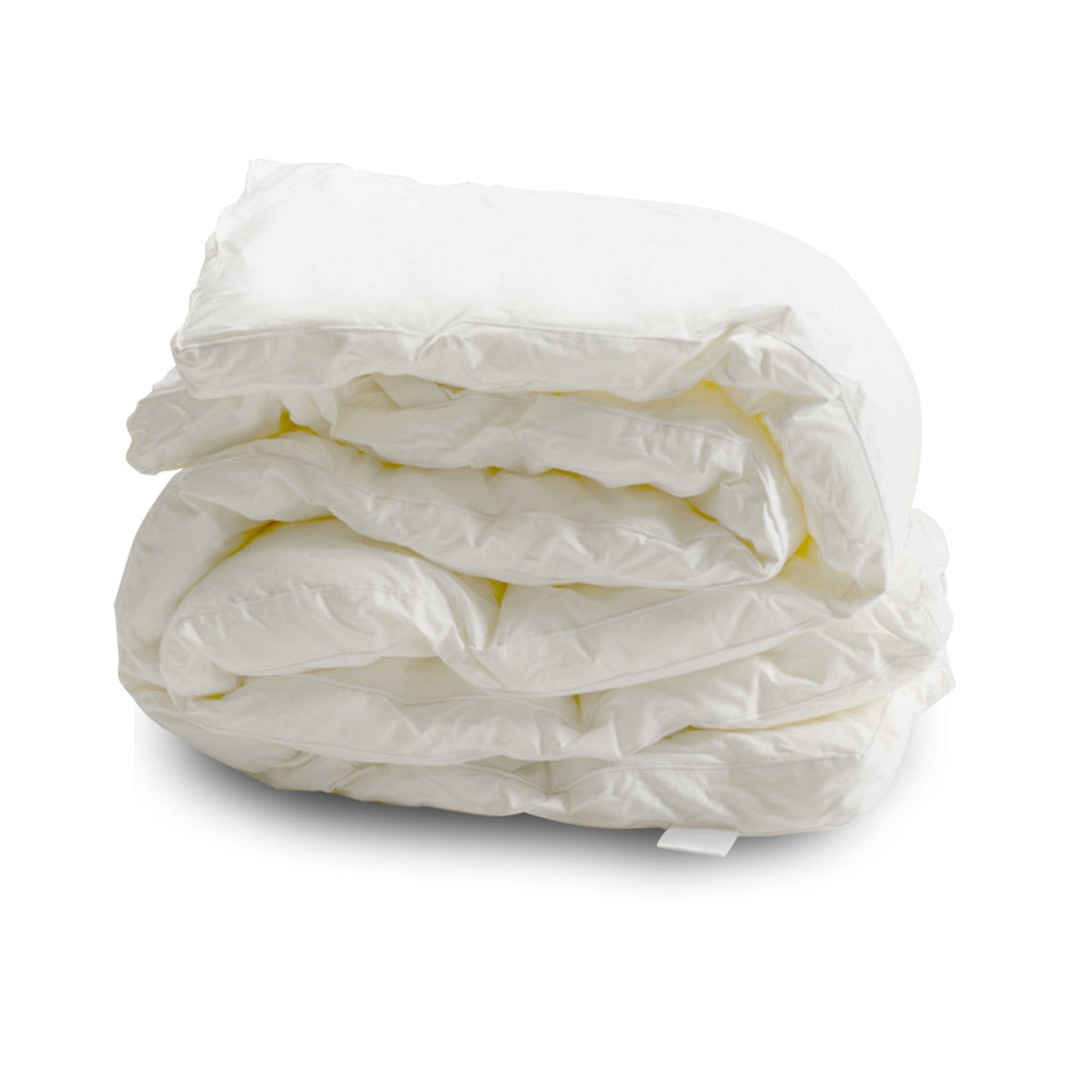 Topper correggi materasso termo regolatore in piuma e piumo oca 20% Piumino 80% Piumetta 600 GR/MQ 160x200 cm